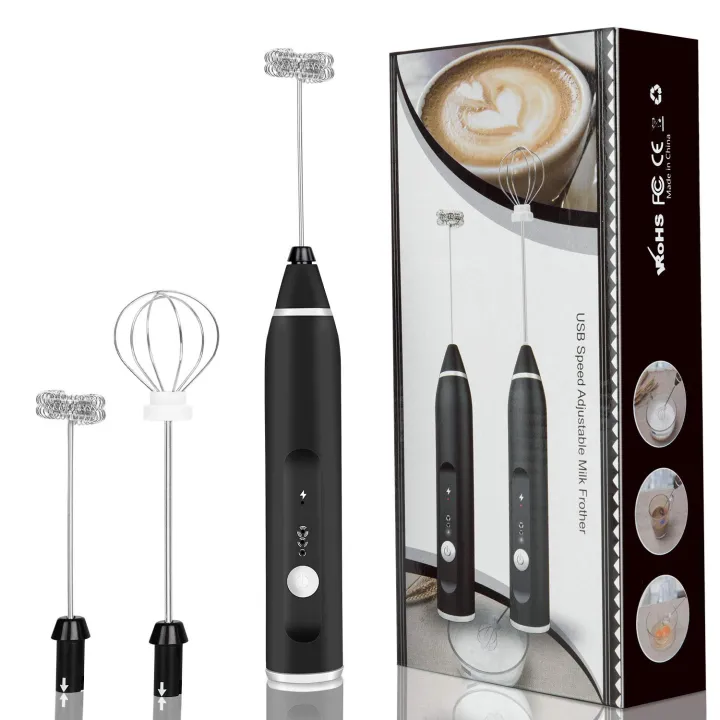 USB Rechargeable Milk Frother Handheld Electric Foam Maker