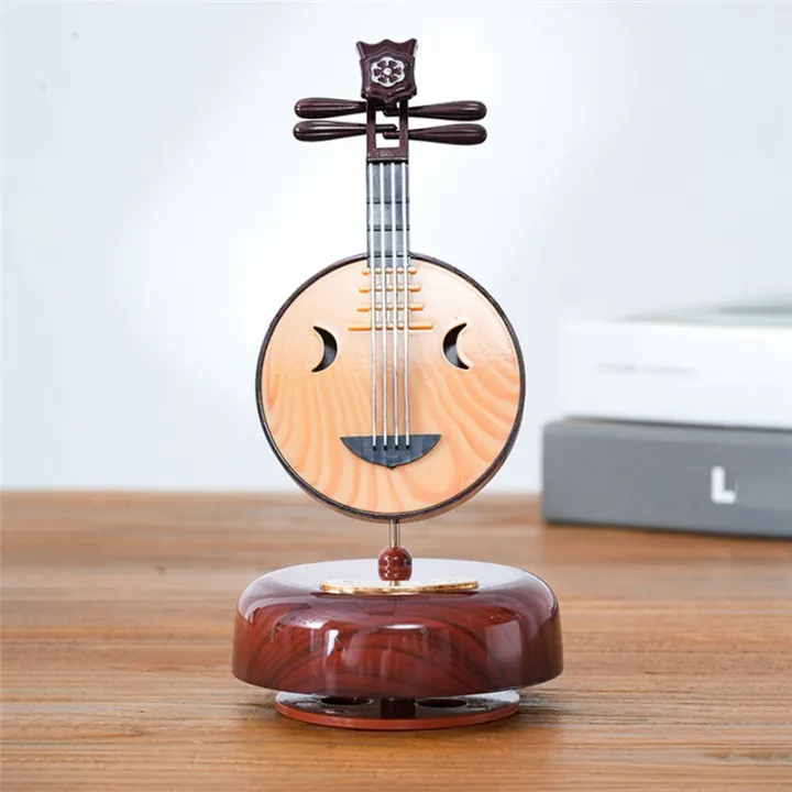 Nullmul Literary and Classical Style Rotating Music Box Music Box Desktop Ornaments Birthday Gift Music Lover,Moon