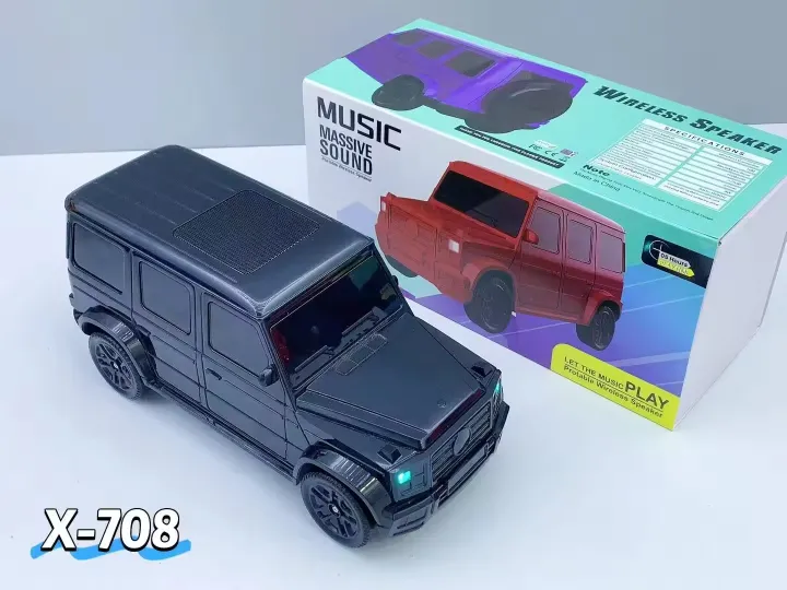 New Wireless Speaker Car Designs Music Massive Sound Promotional Gift Large G X-708 Car Shape Portable Home Fm Radio Bluetooth Wireless Speaker Children'