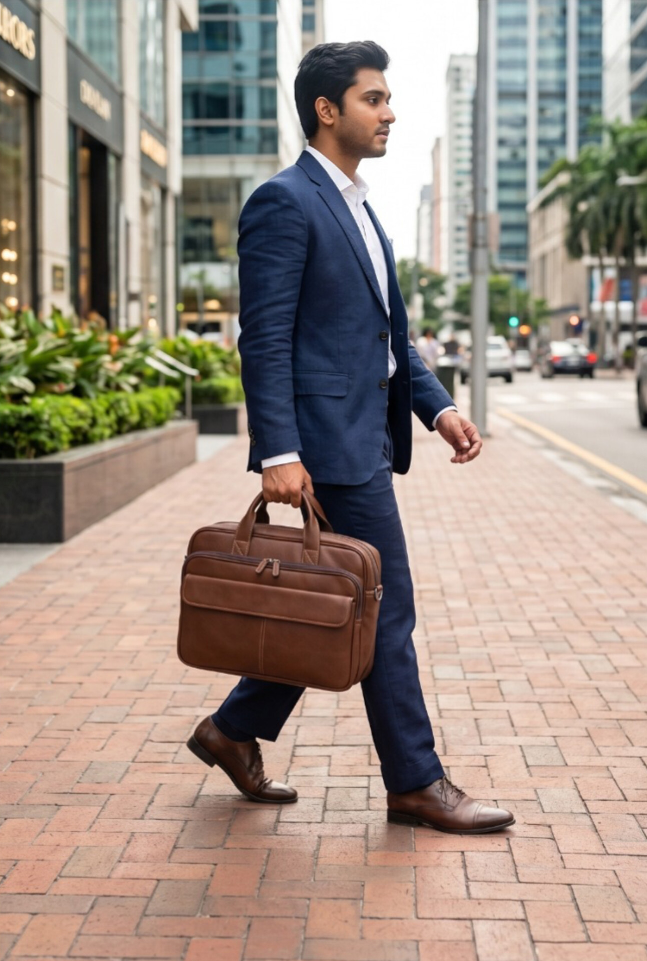 Premium Leather Business Briefcase