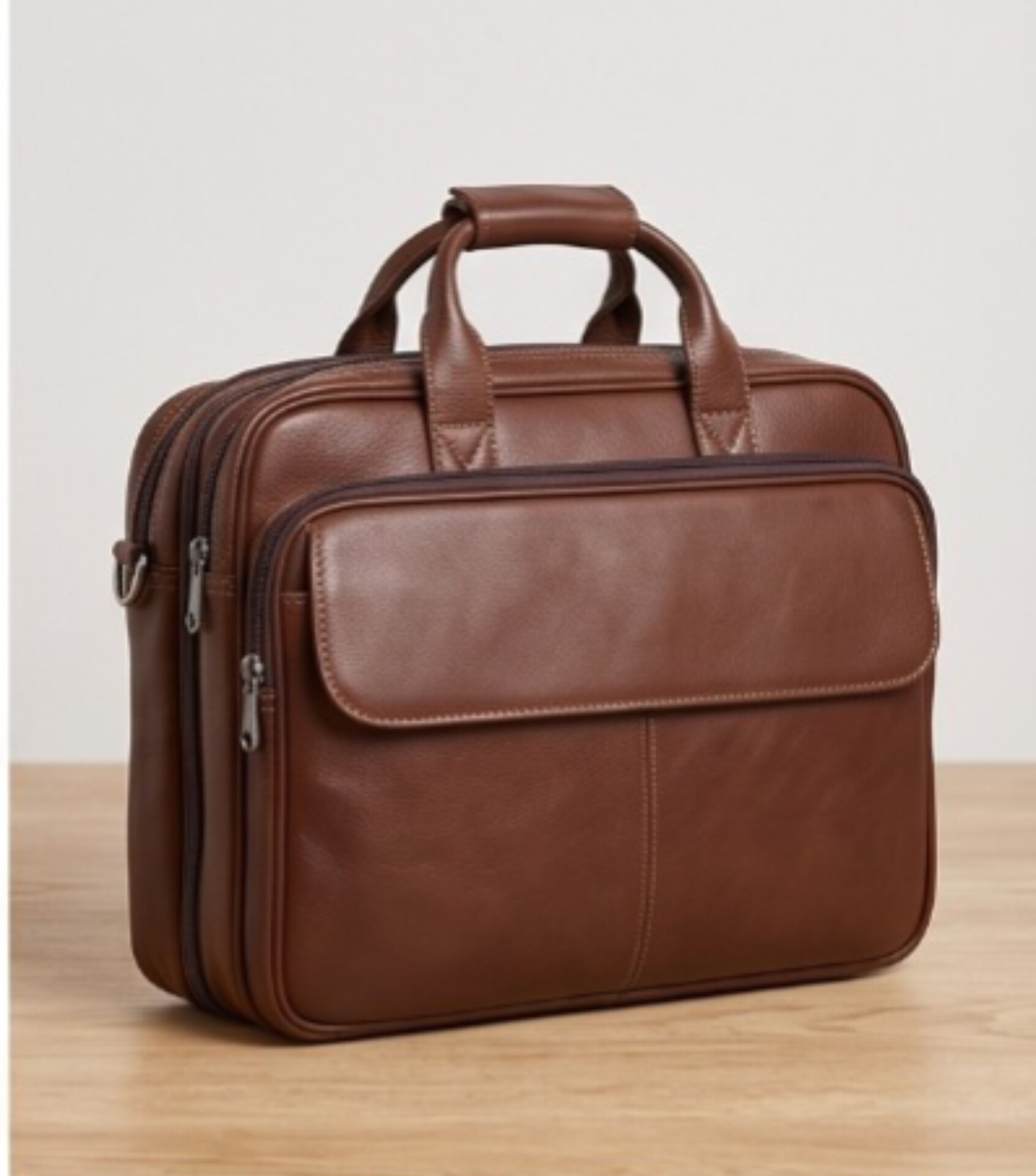 Premium Vintage Leather Laptop Briefcase