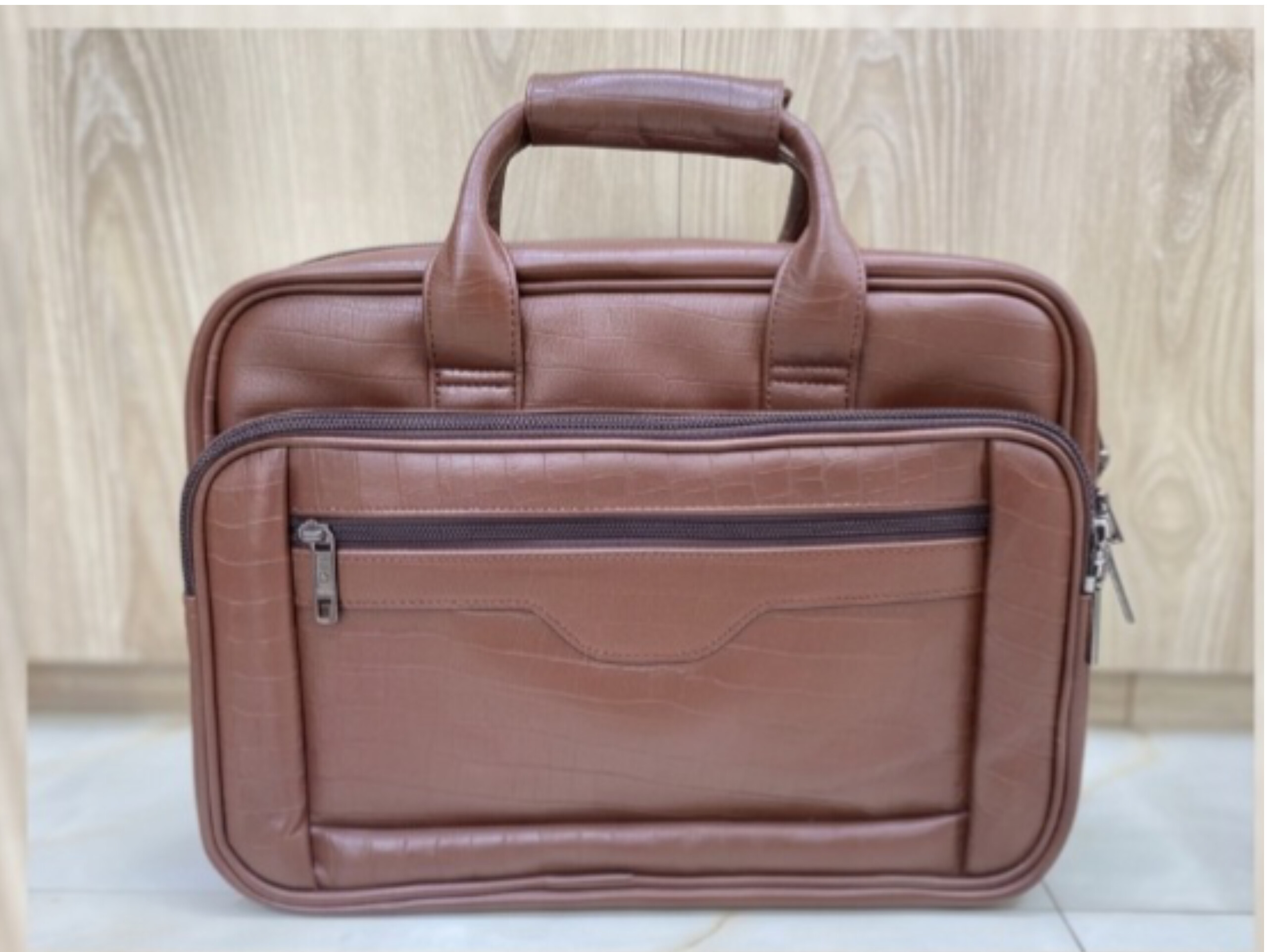 Premium Executive Leather Briefcase & Messenger Bag