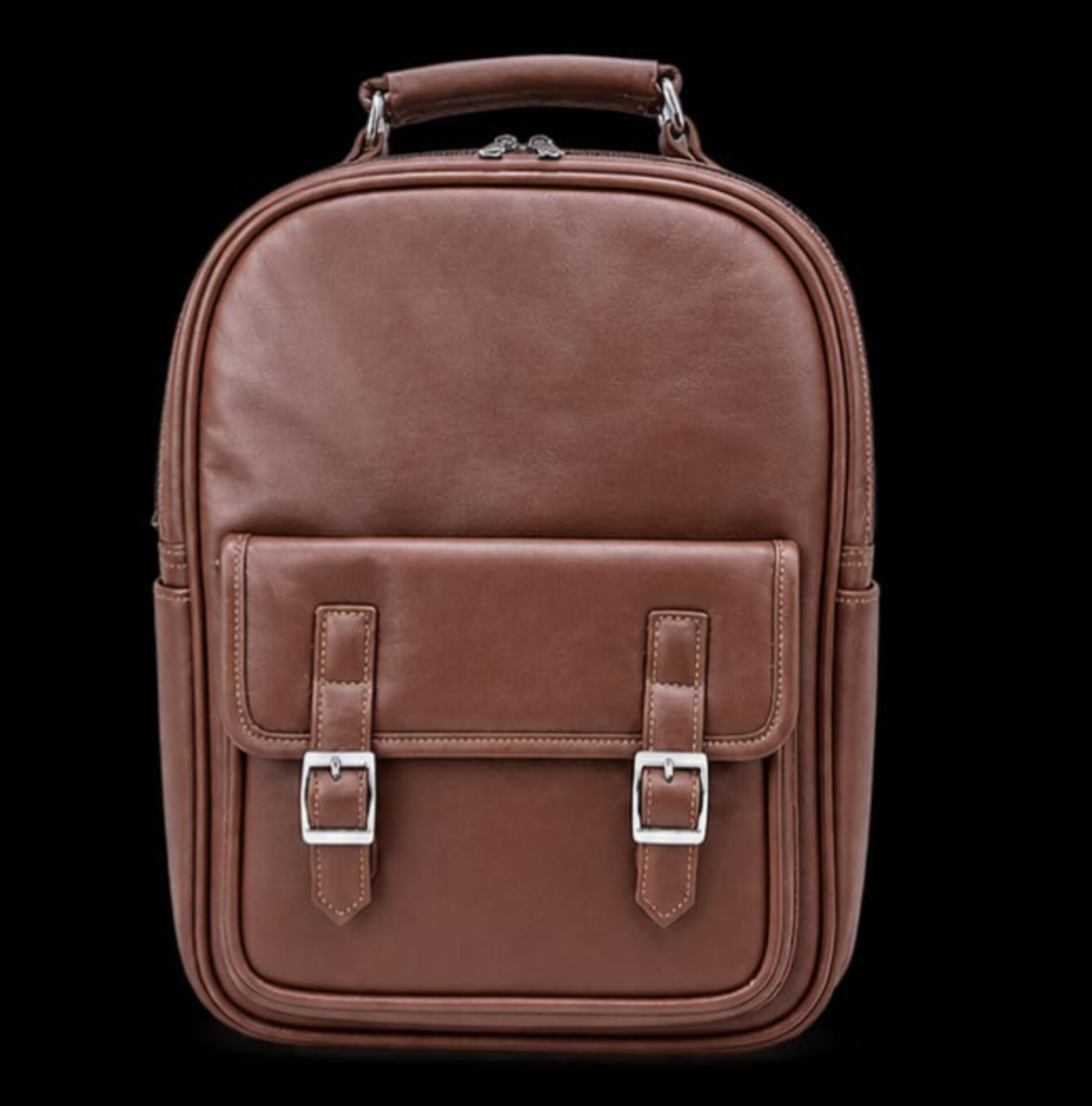 Premium Vintage Leather Backpack – Classic Brown