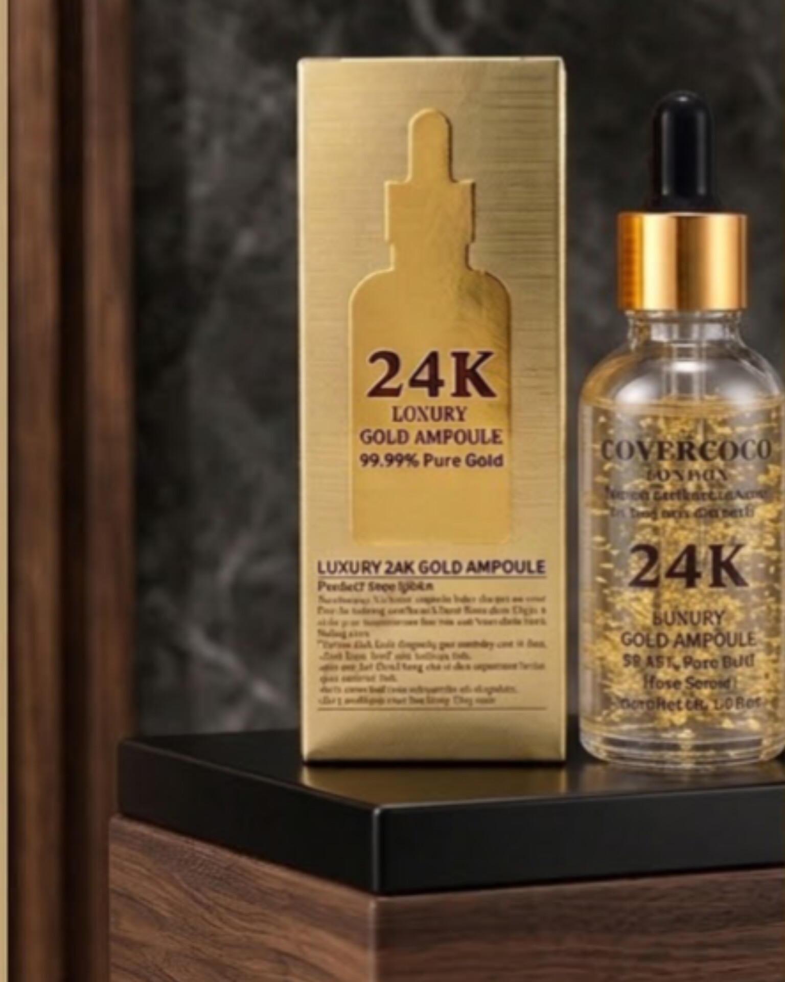 COVERCOCO London 24K Luxury Gold Ampoule Face Serum (30ml) — ৪