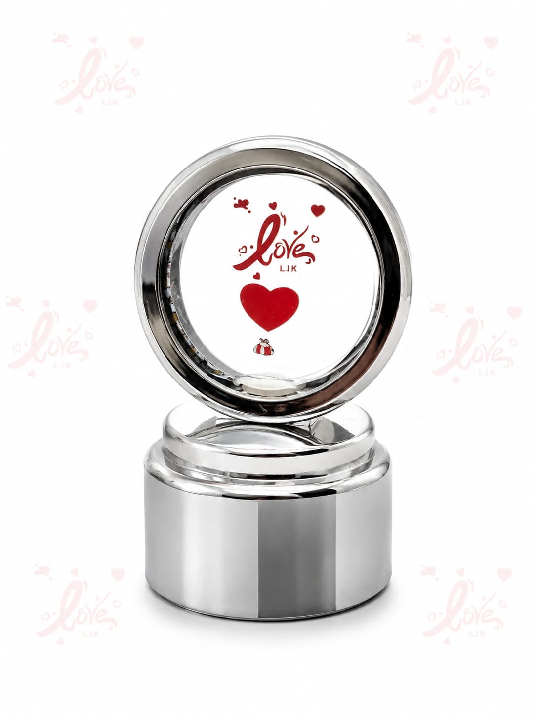 Romantic Glowing Crystal Heart LED Showpiece — ৪
