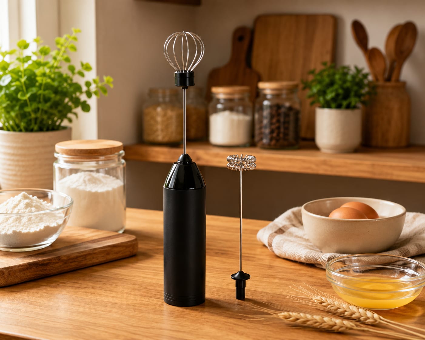 USB Rechargeable Milk Frother Handheld Electric Foam Maker — ৫