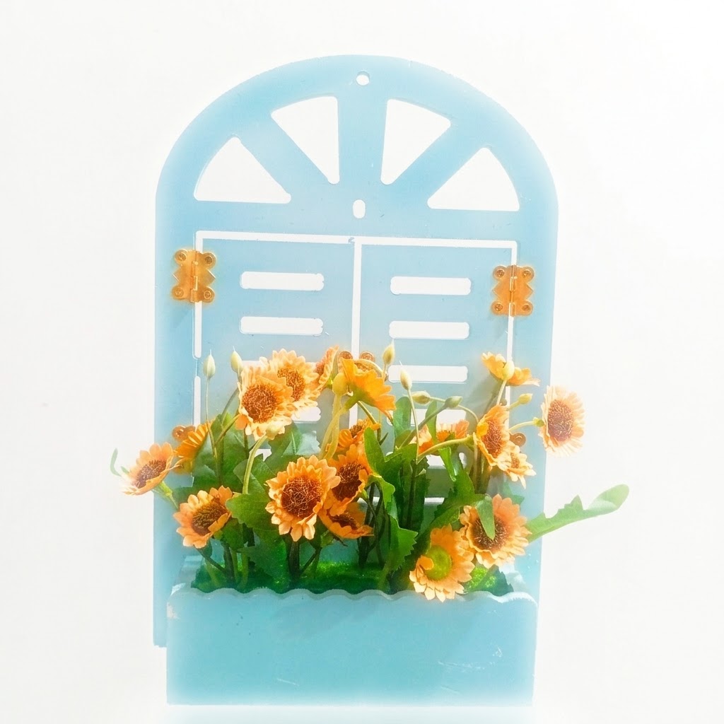 Antique Home Decors Wall Decor Wooden Window Frame For Living Room Wall Decor 2ft (WHITE) — ৩