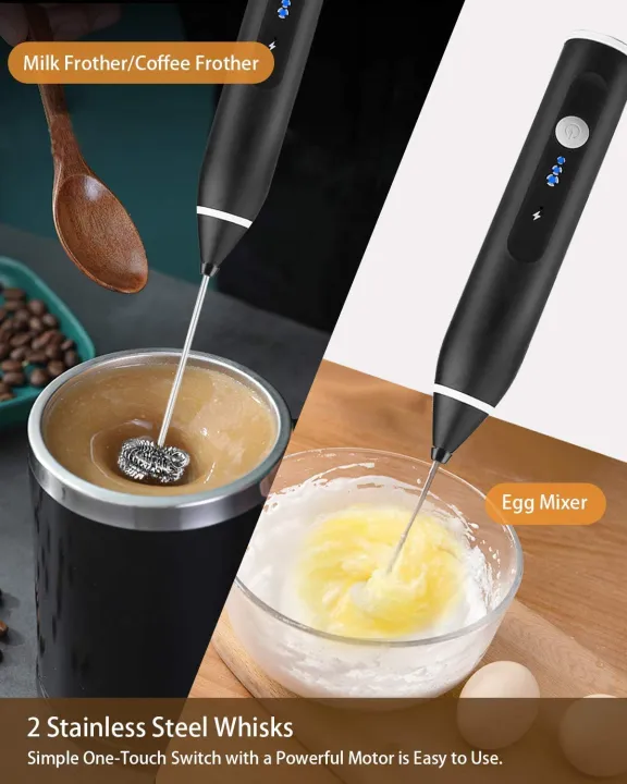 USB Rechargeable Milk Frother Handheld Electric Foam Maker — ২