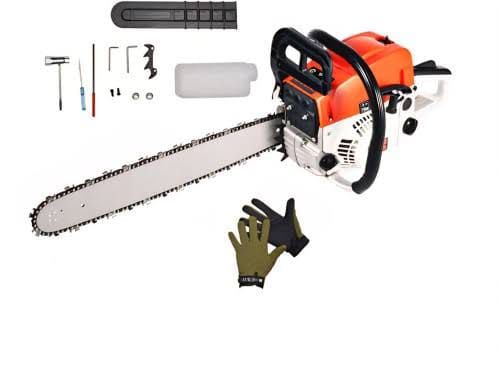 20" Bar Gas Chainsaw Chain Saw 52cc Engine w/ Aluminum Crankcase Gasoline NEW - — ২
