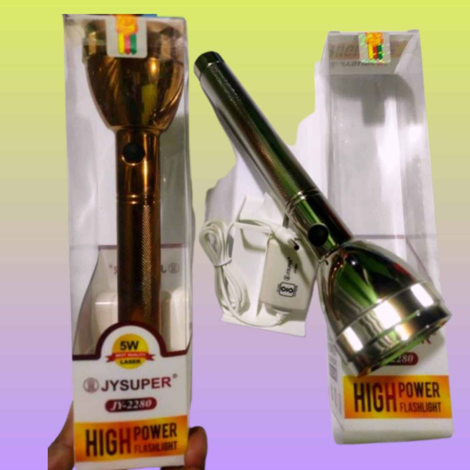 JY- 2280 Rechargeable High Power Flashlight Torch Powerful Torch Light — ৪