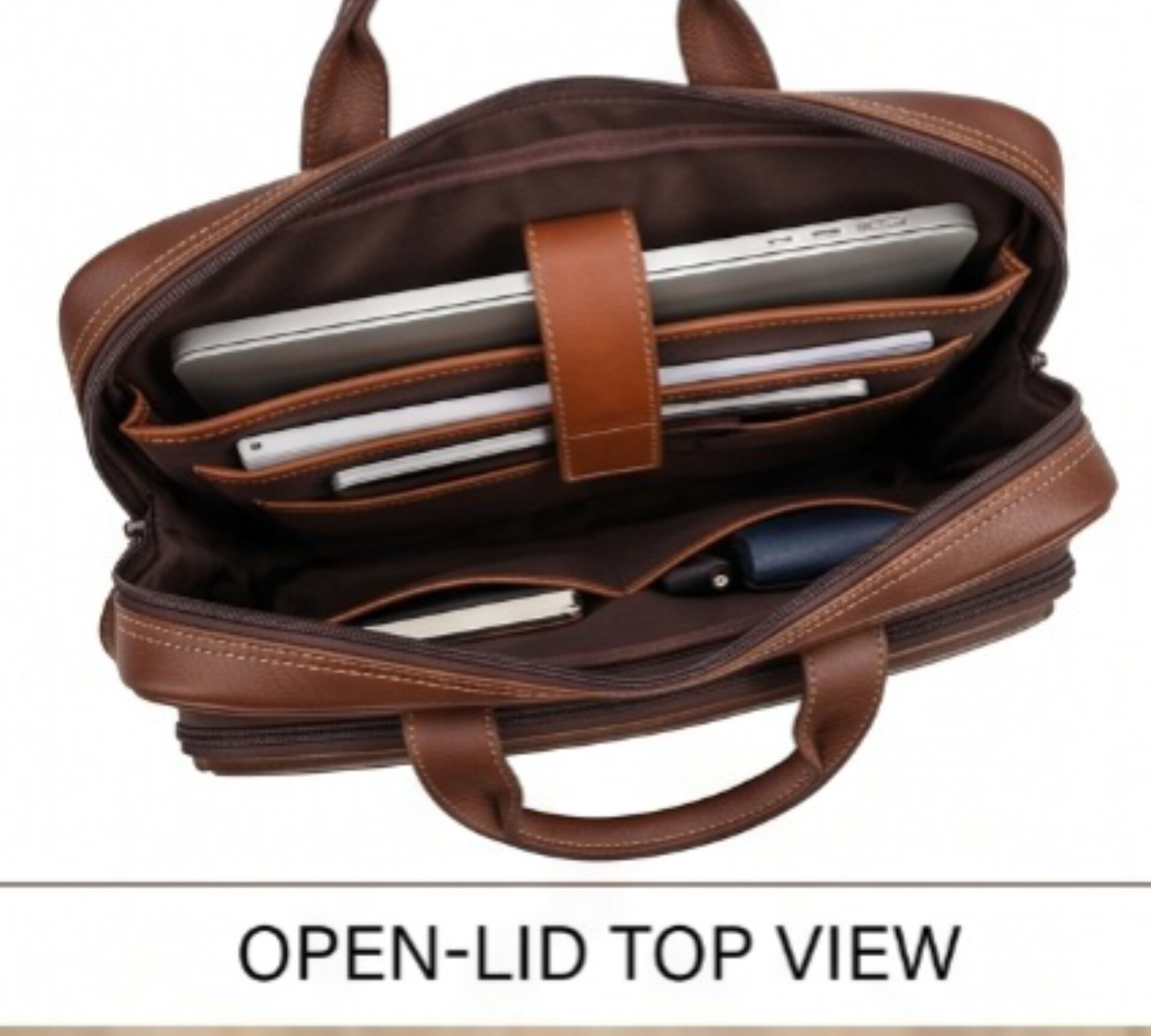 Premium Leather Business Briefcase — ৩
