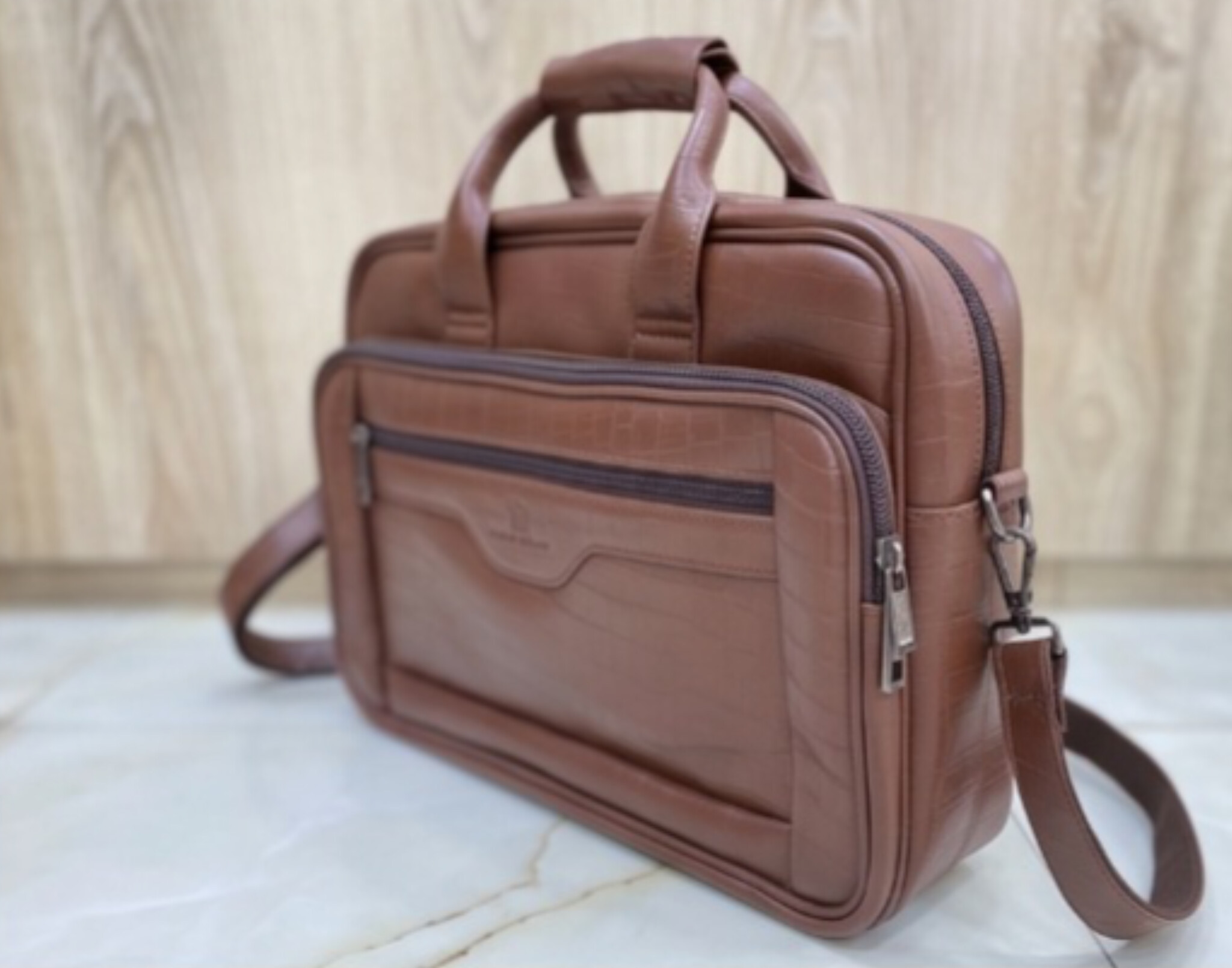 Premium Executive Leather Briefcase & Messenger Bag — ২