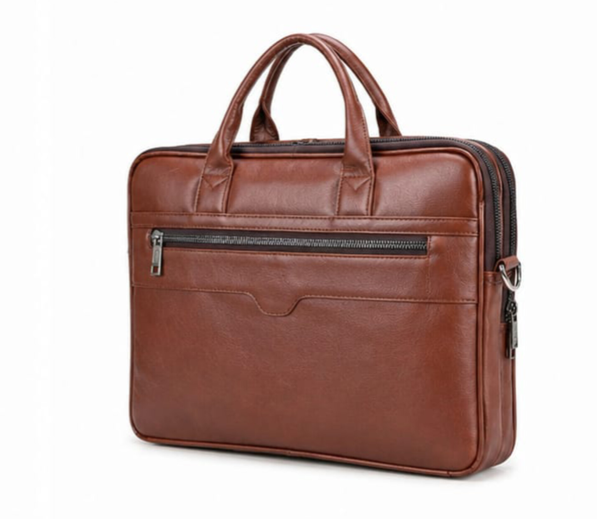 Executive PU Leather Laptop Briefcase & Messenger Bag — ২