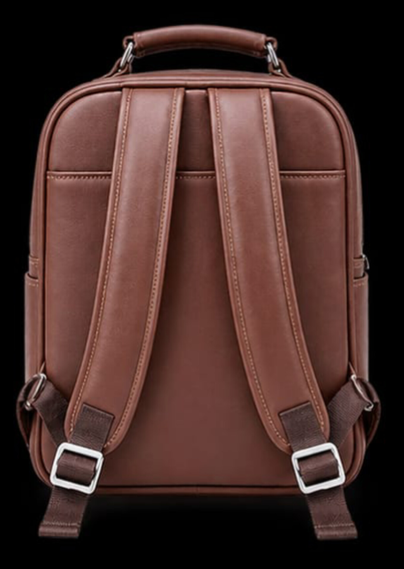 Premium Vintage Leather Backpack – Classic Brown — ২