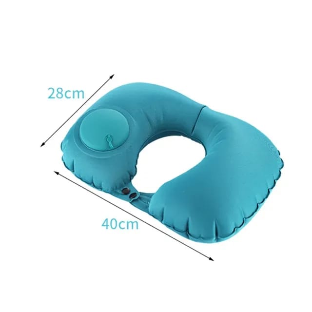 Premium Inflatable Travel Neck Pillow with Built-in Pump — ২