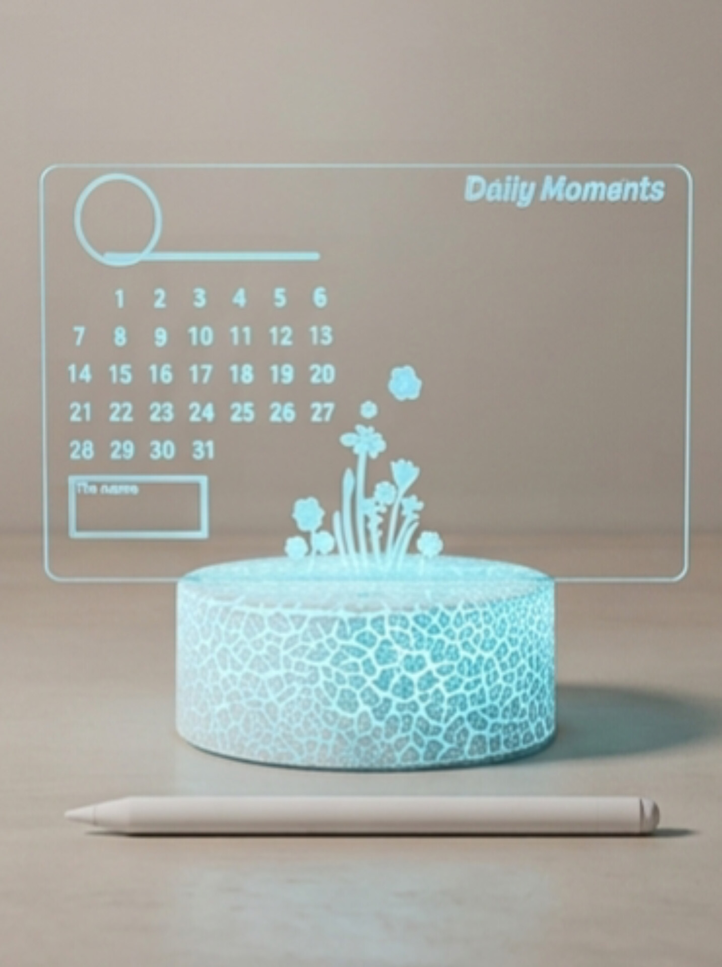 Daily Moments Acrylic Calendar Night Light — ৪