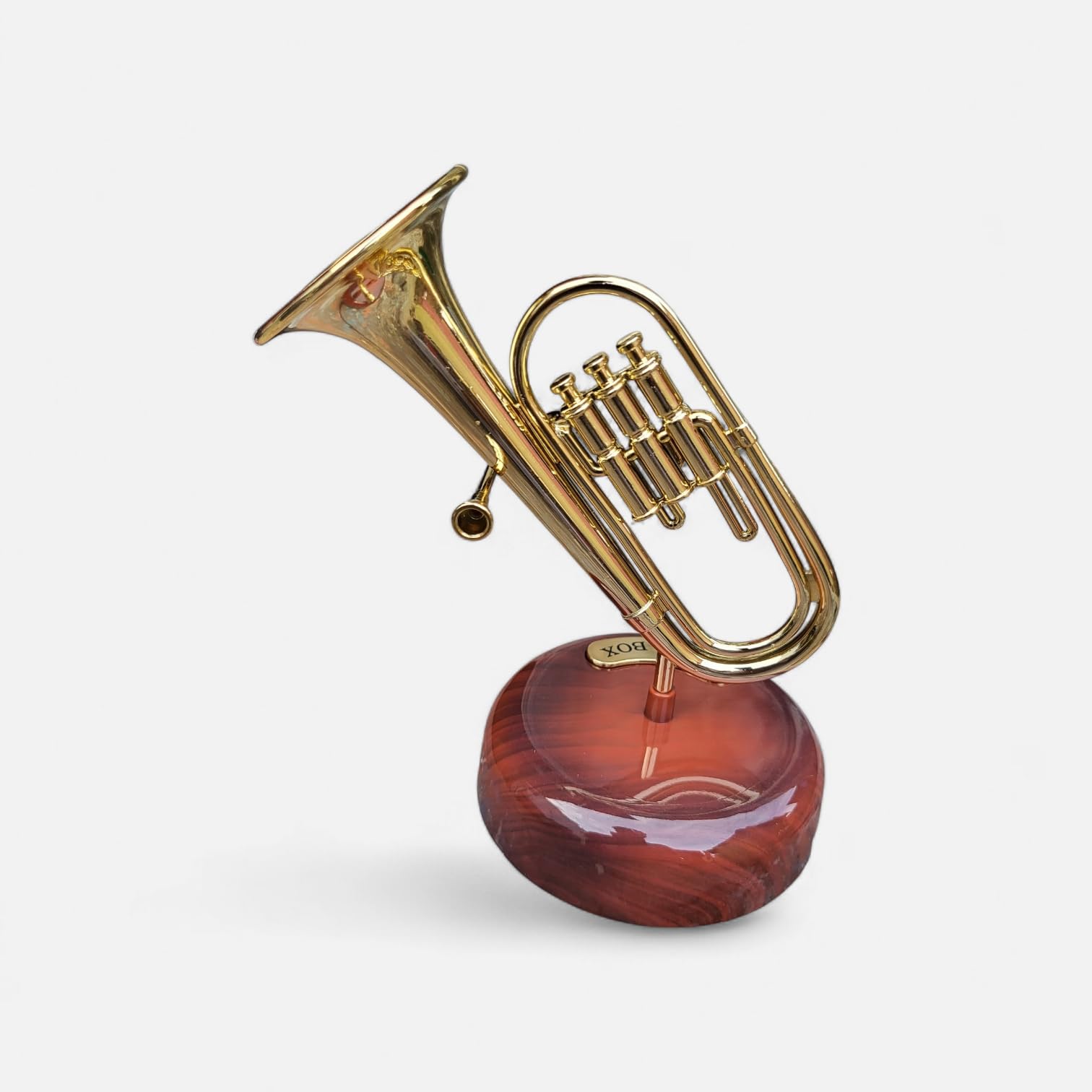 Vintage Trumpet Style Rotating Music Box Showcase Piece — ৪