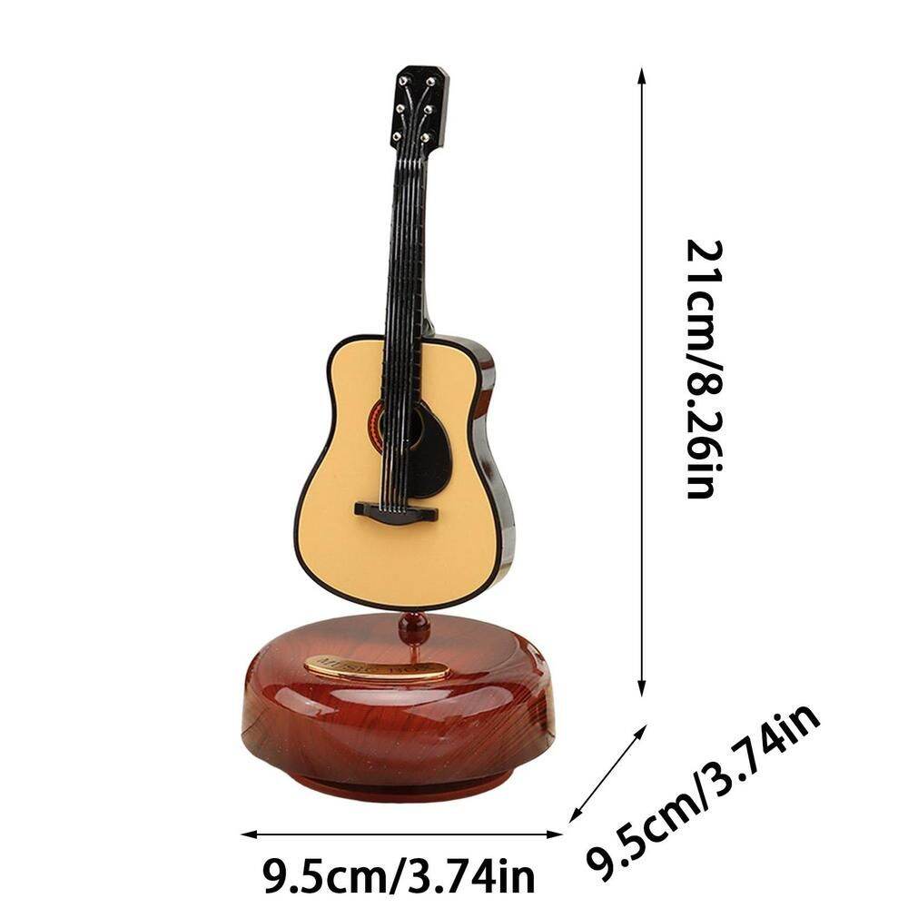 Miniature Classic Guitar Music Box Showcase Display — ২