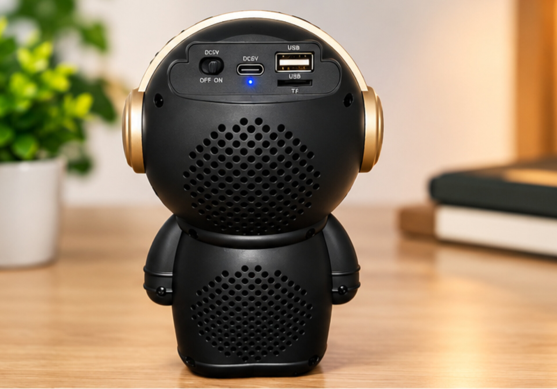 Astronaut Shape Wireless Bluetooth Speaker with RGB Ambient Light — ২