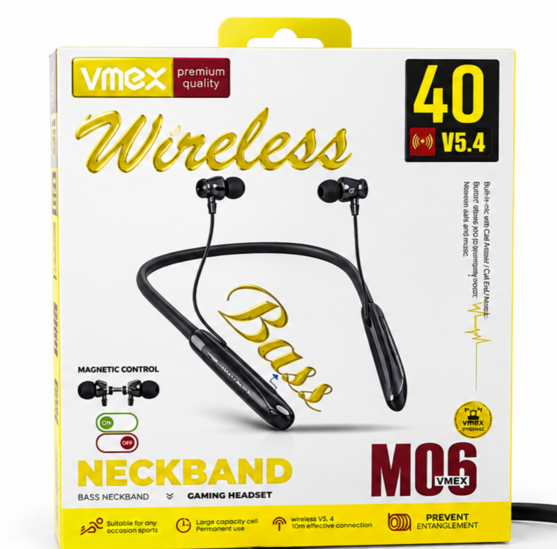 Vmex M06 Wireless Bass Neckband & Gaming Headset