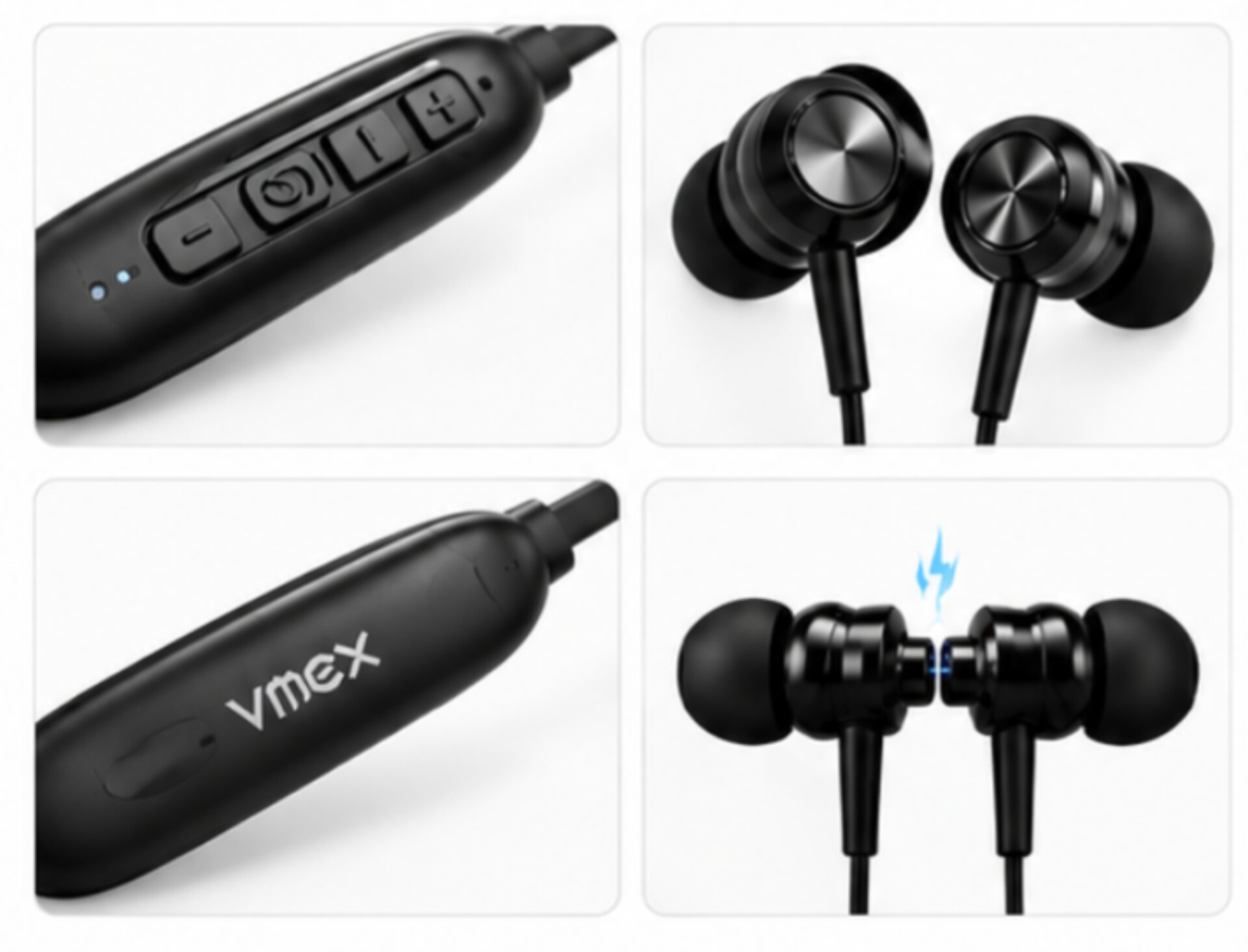 VMEX Wireless Neckband Earphone - Extra Bass & Long Battery Life — ৩